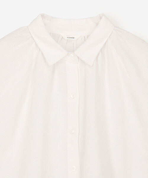 Bshop(ビショップ)の「eunoia | クロップド 半袖シャツ WOMEN(シャツ/ブラウス・レディース・ブルー/ホワイト・ONE)」の8枚目の写真