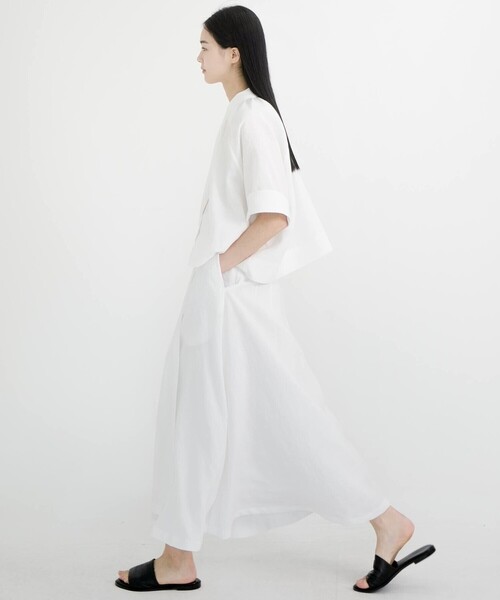 Bshop(ビショップ)の「eunoia | クロップド 半袖シャツ WOMEN(シャツ/ブラウス・レディース・ブルー/ホワイト・ONE)」の21枚目の写真