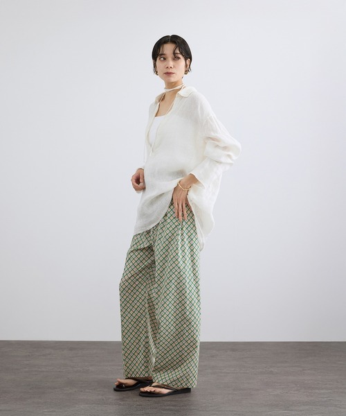 SALON adam et rope'(サロン アダム エ ロペ)の「リバティイージーリラックスパンツ(その他パンツ・レディース・ブルー系その他4/グリーン系その他/ブラック系その他・FREE)」の21枚目の写真