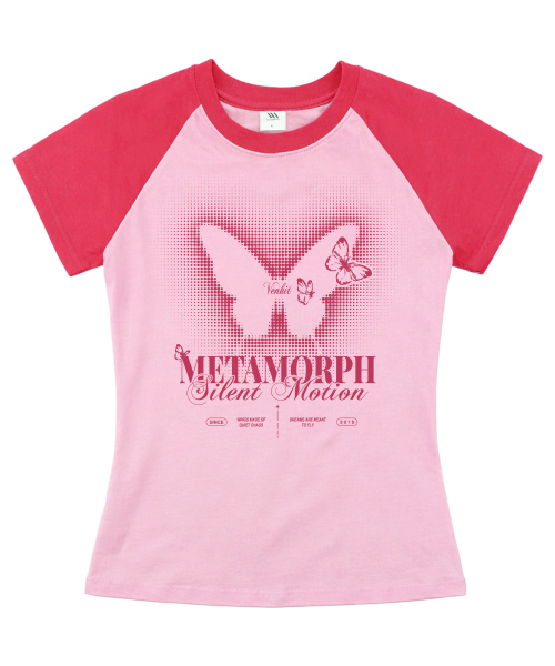 VENHIT(ベンヒット)の「META MORPH レグランスリムフィット半袖Tシャツ(Tシャツ/カットソー・レディース・マジェンタ/スカイブルー/ライム/ネイビー・SMALL/MEDIUM/LARGE)」の5枚目の写真