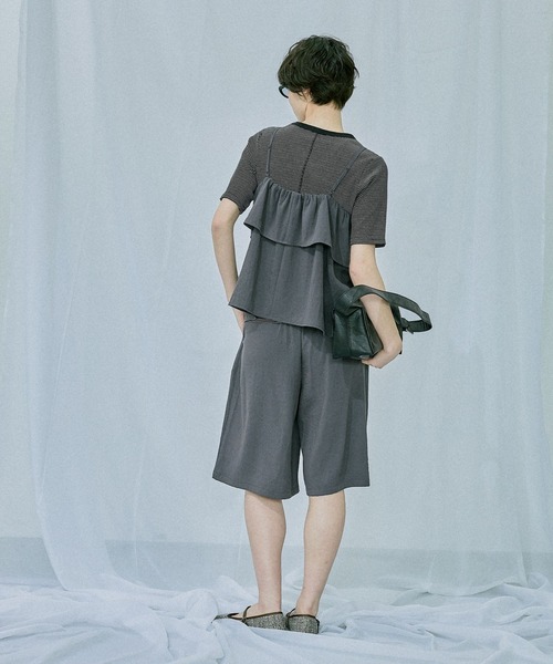 LAKOLE（ラコレ）の「コットンテレコ半袖T / 671512（Tシャツ/カットソー・レディース・ブラウン/オフホワイト/その他2/その他1/ブラック・FREE）」の13枚目の写真