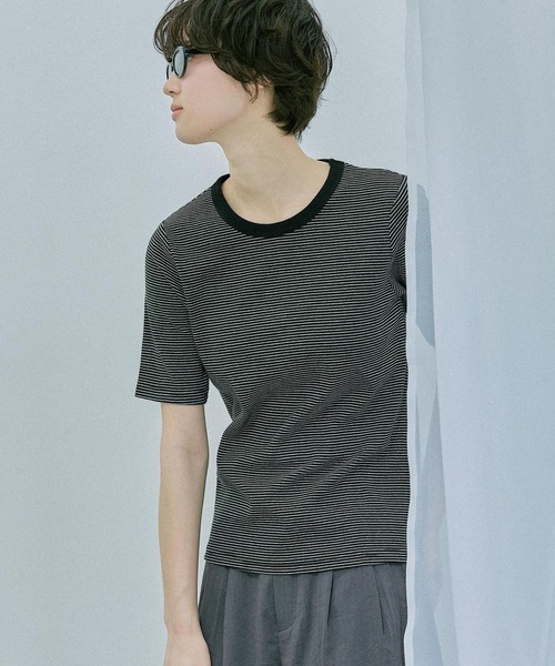 LAKOLE（ラコレ）の「コットンテレコ半袖T / 671512（Tシャツ/カットソー・レディース・ブラウン/オフホワイト/その他2/その他1/ブラック・FREE）」の20枚目の写真