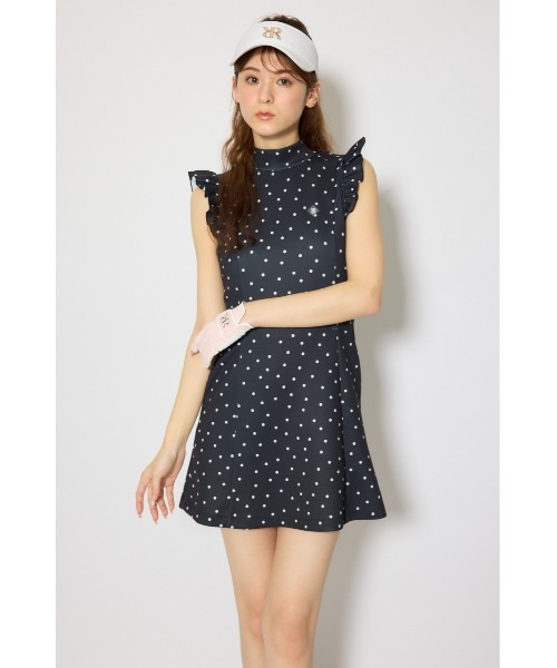 新品未使用　RIENDA GOLF バックリボンフリルスリーブワンピース RIENDA GOLF 一部店舗・WEB限定】バックリボンフリルスリーブ