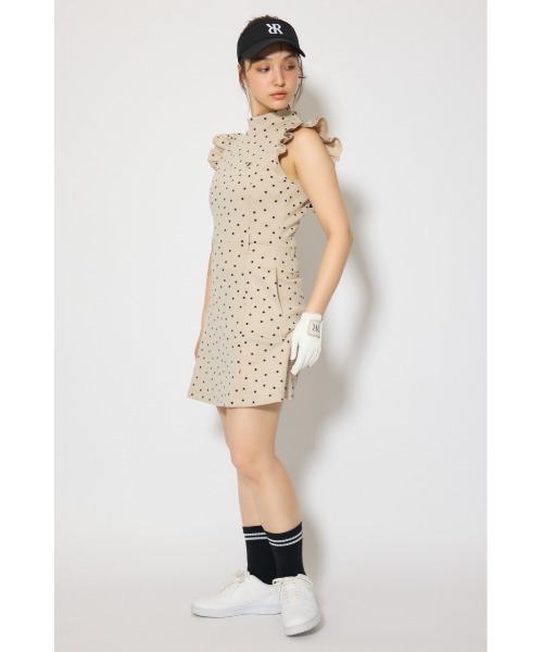 RIENDA GOLF(リエンダゴルフ)の「【RIENDA GOLF 一部店舗・WEB限定】バックリボンフリルスリーブワンピース(ワンピース・レディース・ベージュ/ライトブルー/ブラック・MEDIUM/SMALL)」の11枚目の写真