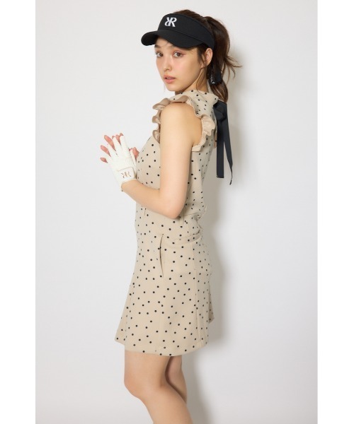 RIENDA GOLF(リエンダゴルフ)の「【RIENDA GOLF 一部店舗・WEB限定】バックリボンフリルスリーブワンピース(ワンピース・レディース・ベージュ/ライトブルー/ブラック・MEDIUM/SMALL)」の14枚目の写真