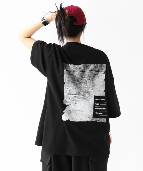 minsobi(ミンソビ)の「ラベルディテール バックアート ビッグTシャツ ユニセックス(Tシャツ/カットソー・メンズ・ホワイト/ブラック・FREE)」の18枚目の写真