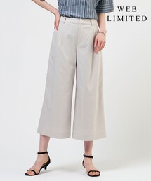 【人気素材】セルロースリネンストレッチ クロップド パンツ