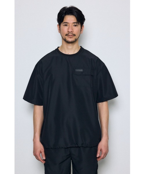 AZUL by moussy(アズールバイマウジー)の「【UVカット、遮熱、接触冷感】ひんやり♪SHELTECH Light ポケットTシャツ 春服 夏服(Tシャツ/カットソー・メンズ・グレー系その他/ブラック/グレー・SMALL/MEDIUM/LARGE)」の7枚目の写真