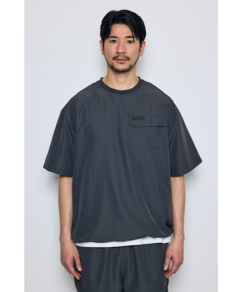 AZUL by moussy(アズールバイマウジー)の「【UVカット、遮熱、接触冷感】ひんやり♪SHELTECH Light ポケットTシャツ 春服 夏服(Tシャツ/カットソー・メンズ・グレー系その他/ブラック/グレー・SMALL/MEDIUM/LARGE)」の18枚目の写真