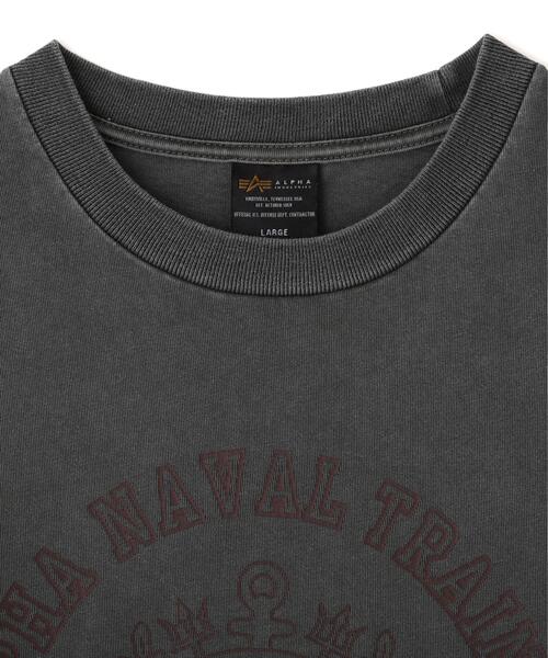 Alpha Industries（アルファインダストリーズ）の「【日本限定】Alpha Industries/アルファ インダストリーズ/NAVAL TRAINING SCHOOL T‐SHIRT/ネーヴァル トレーニング スクール Tシャツ（Tシャツ/カットソー・メンズ・ネイビー/チャコール/ホワイト系2・S/L/M/XL/2XL）」の7枚目の写真