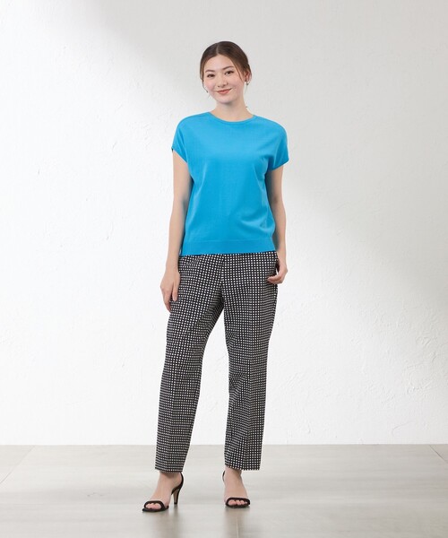 amaca(アマカ)の「【接触冷感・UV対策】ドライレーヨンストレッチ プルオーバー(Tシャツ/カットソー・レディース・ダークネイビー/ブルー系その他4・38)」の4枚目の写真