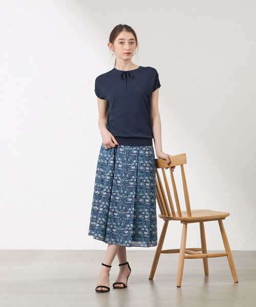 amaca(アマカ)の「【接触冷感・UV対策】ドライレーヨンストレッチ プルオーバー(Tシャツ/カットソー・レディース・ダークネイビー/ブルー系その他4・38)」の7枚目の写真