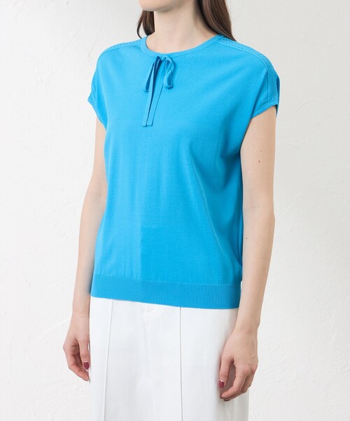 amaca(アマカ)の「【接触冷感・UV対策】ドライレーヨンストレッチ プルオーバー(Tシャツ/カットソー・レディース・ダークネイビー/ブルー系その他4・38)」の9枚目の写真