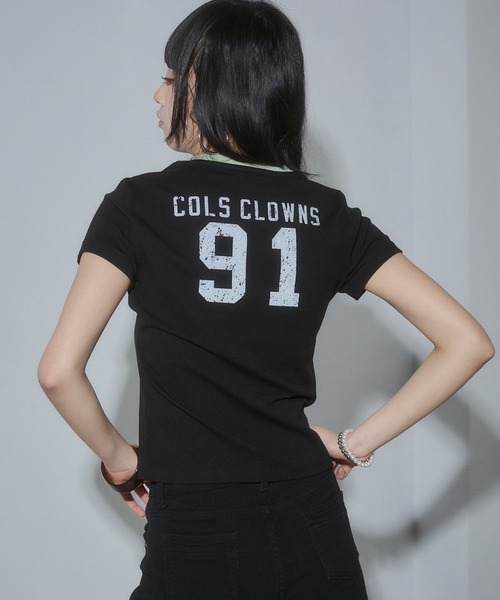 ENVYM(アンビー)の「ナンバリングリンガーTシャツ(Tシャツ/カットソー・レディース・チャコールグレー/ブラック/ホワイト/レッド・FREE)」の22枚目の写真