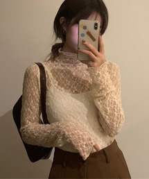 LUGG NAGG | 【456770】レースハイネックトップス(RZ)(Tシャツ/カットソー)