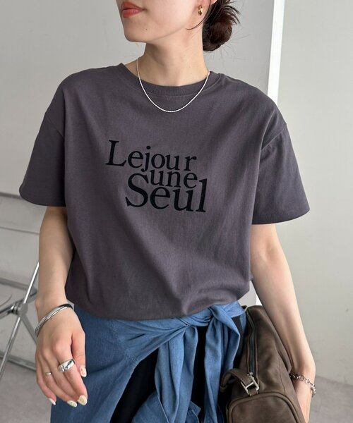 DISCOAT(ディスコート)の「アソートフロッキーロゴTシャツ(Tシャツ/カットソー・レディース・ホワイト/チャコールグレー/オフホワイト・FREE)」の17枚目の写真