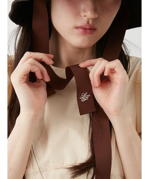 LILY BROWN(リリーブラウン)の「ナローリボンUVブレードハット(ハット・レディース・ベージュ/ブラック/ブラウン・F)」の13枚目の写真
