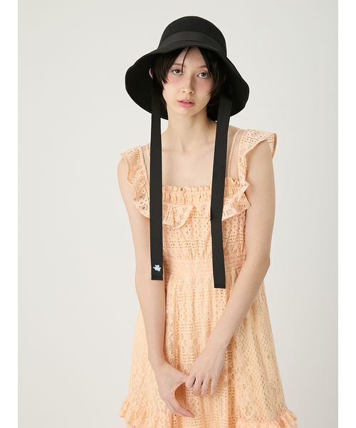 LILY BROWN(リリーブラウン)の「ナローリボンUVブレードハット(ハット・レディース・ベージュ/ブラック/ブラウン・F)」の15枚目の写真