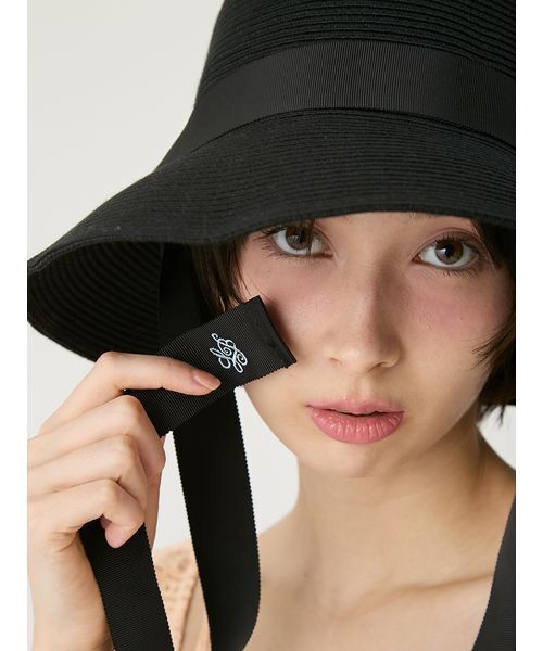 LILY BROWN(リリーブラウン)の「ナローリボンUVブレードハット(ハット・レディース・ベージュ/ブラック/ブラウン・F)」の17枚目の写真