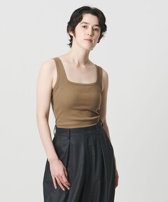 セール】BOAT NECK BACK OPEN KNIT TOPS（タンクトップ）｜CLANE