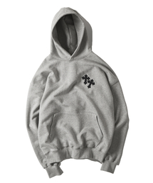 bounDary（バウンダリー）の「ツインクロスオーバーフィットフード[グレー]（パーカー）」