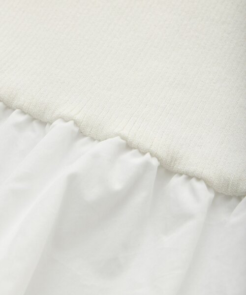La boutique BonBon(ラブティックボンボン)の「【接触冷感・UVカット】クールタッチUV5分袖バルーンペプラムニット(ニット/セーター・レディース・ホワイト/チャコールグレー・FREE)」の16枚目の写真
