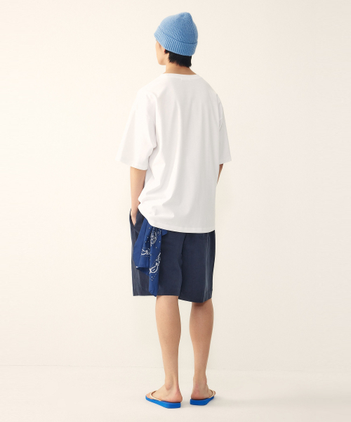 STUDIO TOMBOY（スタジオトムボーイ）の「[MEN] バンディングハーフパンツ _ネイビー_9156231186（その他パンツ・メンズ・ネイビー・MEDIUM/LARGE/X-LARGE）」の3枚目の写真