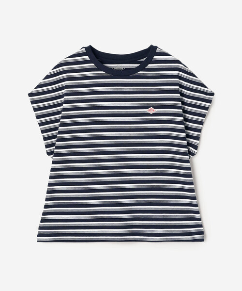 DANTON(ダントン)の「DANTON | ボーダー コットン天竺 ドルマンショートスリーブTシャツ WOMEN(Tシャツ/カットソー・レディース・ブルー系その他5/ホワイト系その他・S)」の3枚目の写真