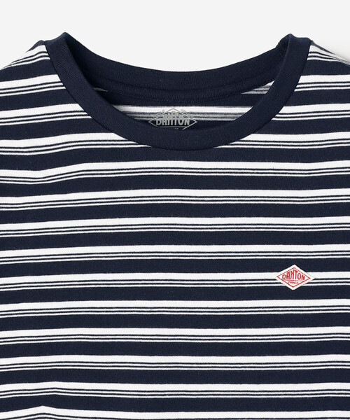 DANTON(ダントン)の「DANTON | ボーダー コットン天竺 ドルマンショートスリーブTシャツ WOMEN(Tシャツ/カットソー・レディース・ブルー系その他5/ホワイト系その他・S)」の5枚目の写真