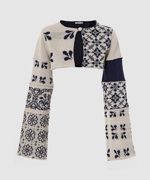 KAKAN（カカン）の「TILE MOTIF SHORT CARDIGAN（カーディガン/ボレロ）」