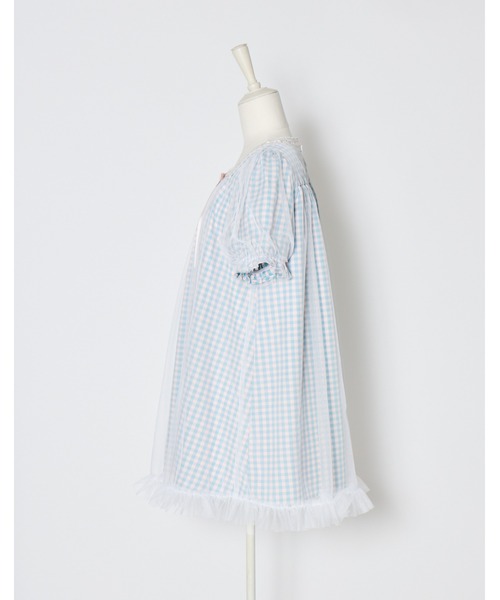 Lolime by mellfy memory(ロリミー バイ メルフィーメモリー)の「gingham check tulle dress(ワンピース・レディース・ラベンダー/ブルー・LL/M)」の18枚目の写真