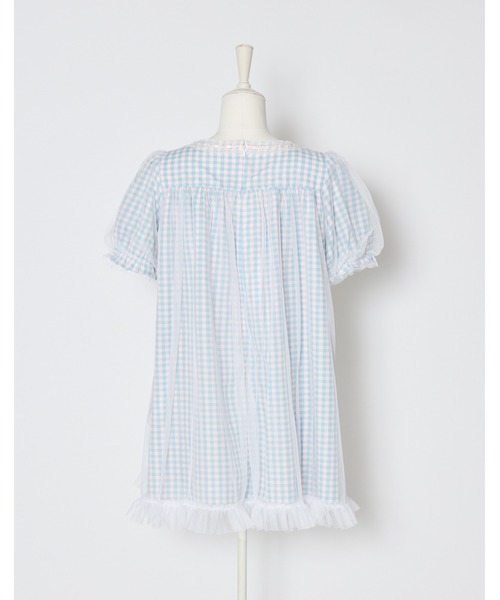 Lolime by mellfy memory(ロリミー バイ メルフィーメモリー)の「gingham check tulle dress(ワンピース・レディース・ラベンダー/ブルー・LL/M)」の19枚目の写真