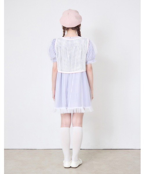 Lolime by mellfy memory(ロリミー バイ メルフィーメモリー)の「gingham check tulle dress(ワンピース・レディース・ラベンダー/ブルー・LL/M)」の15枚目の写真