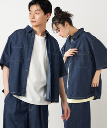 Purple&Yellow（パープルアンドイエロー）の「ライトオンスデニム ステッチシャツ（シャツ/ブラウス）」