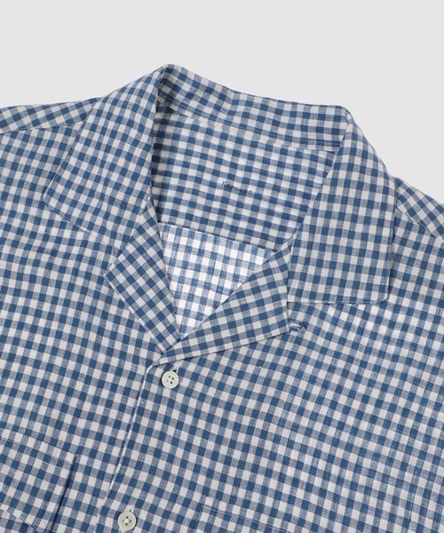 PORTER CLASSIC（ポータークラシック）の「KEROUAC LINEN GINGHAM CHECK SHIRT（シャツ/ブラウス・メンズ・ブルー系その他/ダークブルー/レッド/ブラック・M/L）」の6枚目の写真