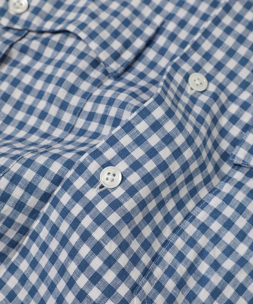 PORTER CLASSIC（ポータークラシック）の「KEROUAC LINEN GINGHAM CHECK SHIRT（シャツ/ブラウス・メンズ・ブルー系その他/ダークブルー/レッド/ブラック・M/L）」の7枚目の写真