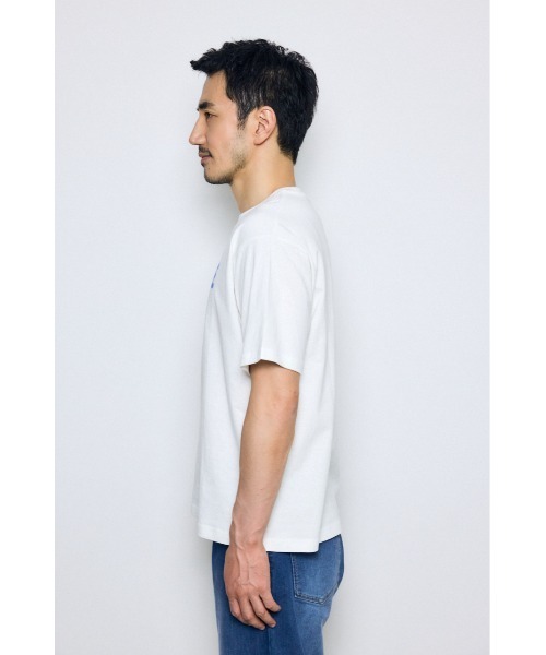 AZUL by moussy(アズールバイマウジー)の「ダブルロゴプリントTEE(Tシャツ/カットソー・メンズ・ホワイト/チャコールグレー/ブラック・LARGE/MEDIUM)」の8枚目の写真
