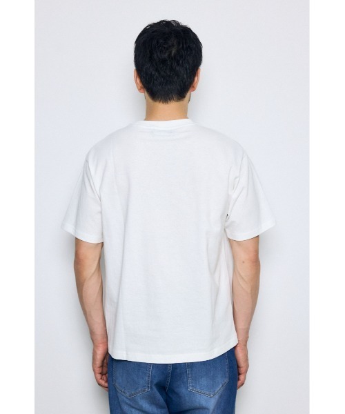AZUL by moussy(アズールバイマウジー)の「ダブルロゴプリントTEE(Tシャツ/カットソー・メンズ・ホワイト/チャコールグレー/ブラック・LARGE/MEDIUM)」の9枚目の写真