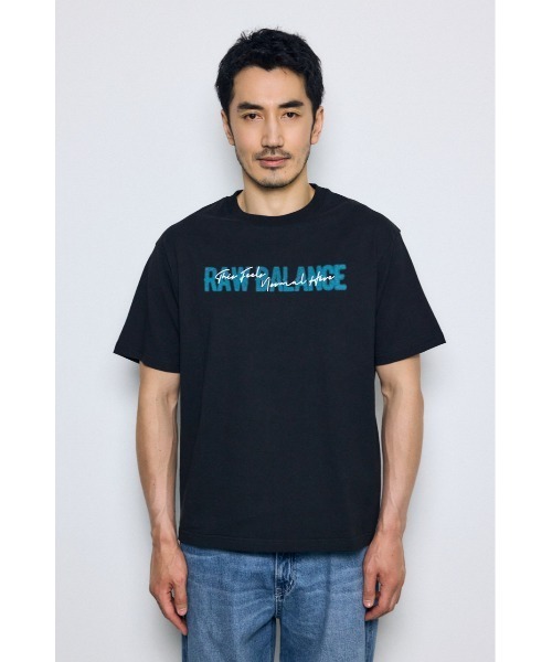 AZUL by moussy(アズールバイマウジー)の「ダブルロゴプリントTEE(Tシャツ/カットソー・メンズ・ホワイト/チャコールグレー/ブラック・LARGE/MEDIUM)」の16枚目の写真