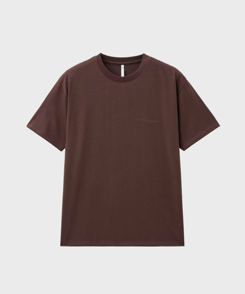 NOIRER(ノイア)の「スーピマコットンラグジュアリーTシャツ(ブラウン)(Tシャツ/カットソー・メンズ・その他・48/50/52)」の2枚目の写真