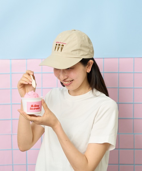 BIRTHDAY BAR(バースデイバー)の「B-DAYアイスクリーム 冷感キャップ(キャップ・レディース・ベージュ/ブラック・0)」の3枚目の写真