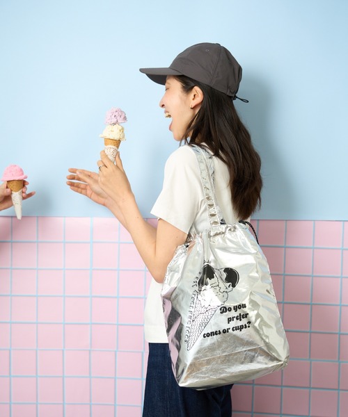 BIRTHDAY BAR(バースデイバー)の「B-DAYアイスクリーム 冷感キャップ(キャップ・レディース・ベージュ/ブラック・0)」の6枚目の写真