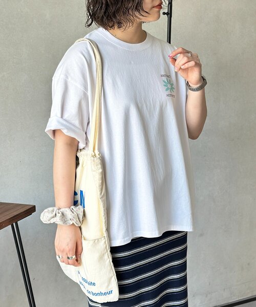 CPCM(シーピーシーエム)の「フラワープリントT(Tシャツ/カットソー・メンズ・ホワイト系その他/ホワイト系その他2/ホワイト・MEDIUM/LARGE)」の10枚目の写真