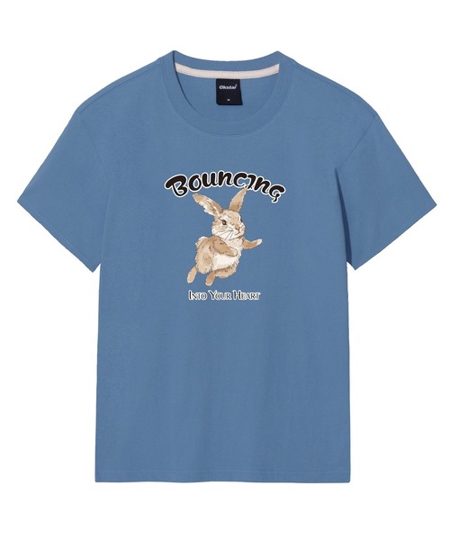OKSTAR(オクスター)の「バウンスバニーバンファルティ(Tシャツ/カットソー・レディース・グレー/ネイビー/ダークグリーン/ライトグレー/ダークブルー/ライトベージュ/ブラック/ダークグレー/カーキ/クリーム/ホワイト・SMALL/MEDIUM/LARGE/X-LARGE/2XL/3XL/4XL)」の11枚目の写真