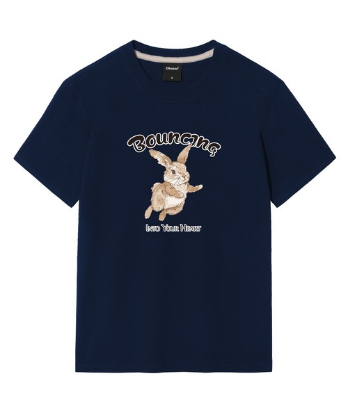 OKSTAR(オクスター)の「バウンスバニーバンファルティ(Tシャツ/カットソー・レディース・グレー/ネイビー/ダークグリーン/ライトグレー/ダークブルー/ライトベージュ/ブラック/ダークグレー/カーキ/クリーム/ホワイト・SMALL/MEDIUM/LARGE/X-LARGE/2XL/3XL/4XL)」の10枚目の写真