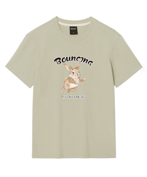 OKSTAR(オクスター)の「バウンスバニーバンファルティ(Tシャツ/カットソー・レディース・グレー/ネイビー/ダークグリーン/ライトグレー/ダークブルー/ライトベージュ/ブラック/ダークグレー/カーキ/クリーム/ホワイト・SMALL/MEDIUM/LARGE/X-LARGE/2XL/3XL/4XL)」の7枚目の写真