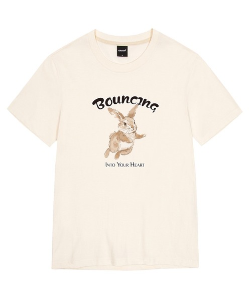 OKSTAR(オクスター)の「バウンスバニーバンファルティ(Tシャツ/カットソー・レディース・グレー/ネイビー/ダークグリーン/ライトグレー/ダークブルー/ライトベージュ/ブラック/ダークグレー/カーキ/クリーム/ホワイト・SMALL/MEDIUM/LARGE/X-LARGE/2XL/3XL/4XL)」の6枚目の写真