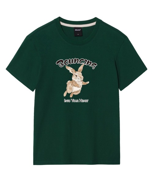 OKSTAR(オクスター)の「バウンスバニーバンファルティ(Tシャツ/カットソー・レディース・グレー/ネイビー/ダークグリーン/ライトグレー/ダークブルー/ライトベージュ/ブラック/ダークグレー/カーキ/クリーム/ホワイト・SMALL/MEDIUM/LARGE/X-LARGE/2XL/3XL/4XL)」の8枚目の写真