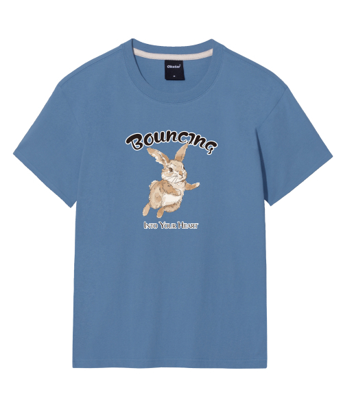 OKSTAR(オクスター)の「バウンスバニーバンファルティ(Tシャツ/カットソー・レディース・グレー/ネイビー/ダークグリーン/ライトグレー/ダークブルー/ライトベージュ/ブラック/ダークグレー/カーキ/クリーム/ホワイト・SMALL/MEDIUM/LARGE/X-LARGE/2XL/3XL/4XL)」の18枚目の写真