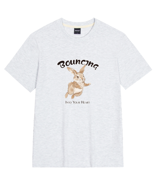 OKSTAR(オクスター)の「バウンスバニーバンファルティ(Tシャツ/カットソー・レディース・グレー/ネイビー/ダークグリーン/ライトグレー/ダークブルー/ライトベージュ/ブラック/ダークグレー/カーキ/クリーム/ホワイト・SMALL/MEDIUM/LARGE/X-LARGE/2XL/3XL/4XL)」の20枚目の写真